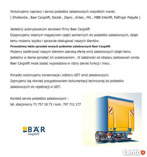 NAPRAWY PODESTÓW ZAŁADOWCZYCH KONSERWACJE UDT