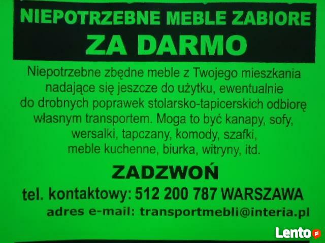 darmowy wywóz mebli warszawai okolice