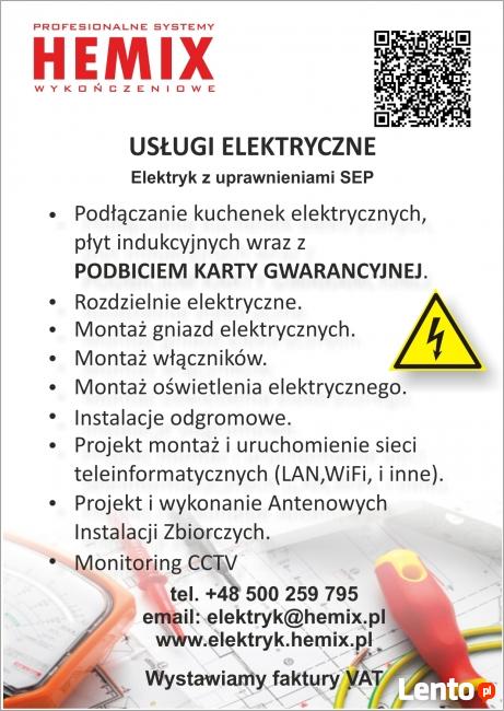 Elektryk. Podłączenie płyty indukcyjnej Wrocław