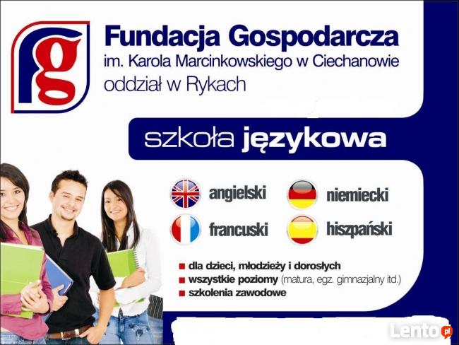 Kursy języka angielskiego, niemieckiego, fransuskiego, hiszp