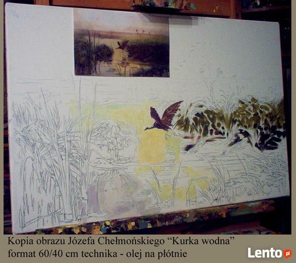 Kopia obrazu Józefa Chełmońskiego Kurka wodna