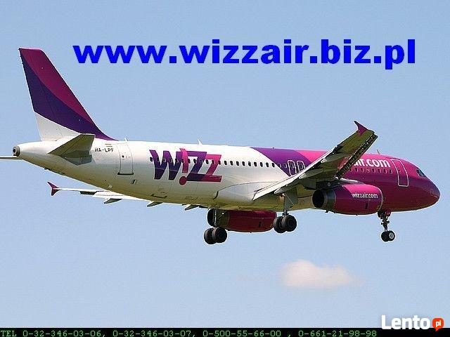 Tanie bilety lotnicze Wizzair! tel. 323460306