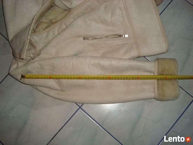 Kożuszek biało-kremowy rozmiar L