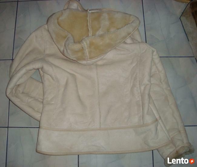 Kożuszek biało-kremowy rozmiar L