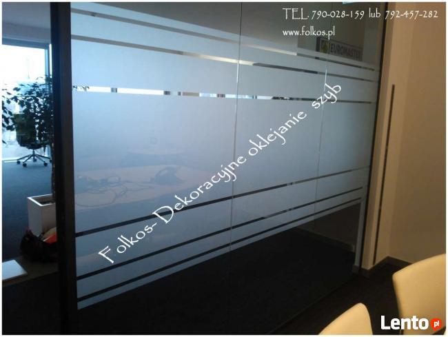 Oklejanie szyb folią Warszawa Folie dekoracyjne matowe Folk