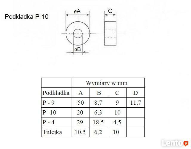 Podkładka z Tworzywa Sztucznego P- 10. Oferuję