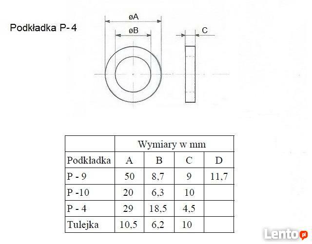 Podkładka z Tworzywa Sztucznego P- 4. Oferuję