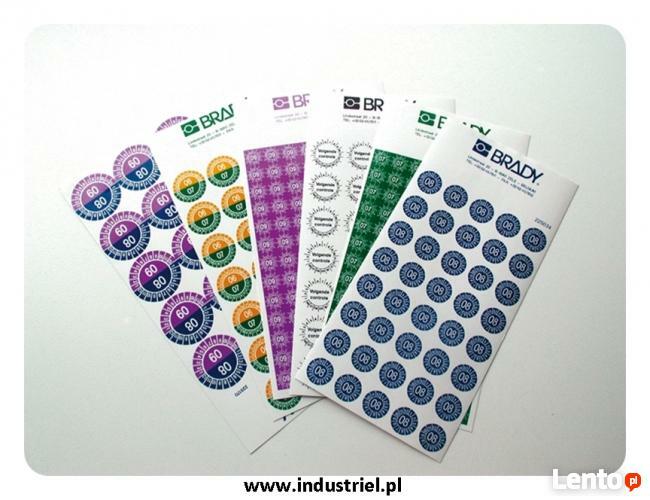 Etykiety inspekcyjne kontrolki przeglądów marki Brady