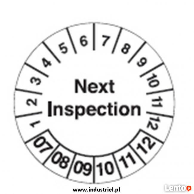 Etykiety inspekcyjne kontrolki przeglądów marki Brady