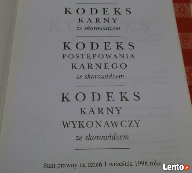Kodeks Karny Postępowania Karnego Wykonawczy Gdańsk 1998