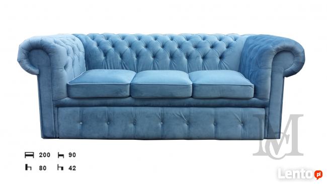 Sofa Chesterfield 3-os plusz PROMOCJA- kanapa różne kolory