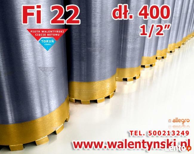 wiertło fi 22 - 1/2 wiertło diamentowe koronowe, korona