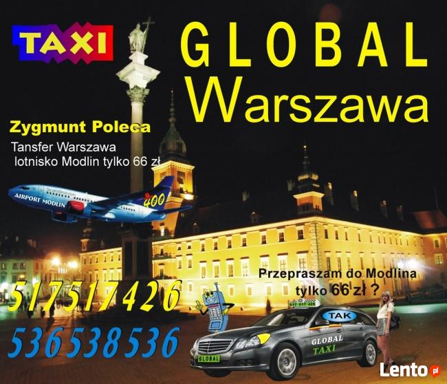 Tanie taxi z Warszawy do Modlina Global Taxi tylko 66 zł