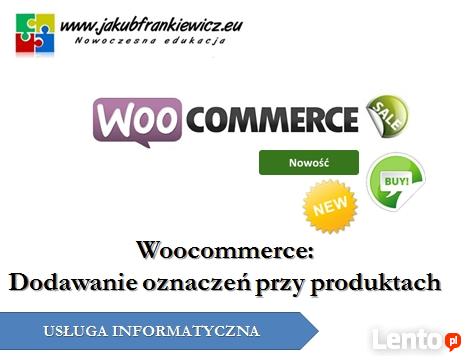 Woocommerce: Dodawanie oznaczeń przy produktach