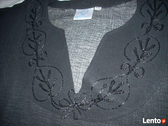 Tunika Zwiewna Lekka Haft Wizytowa Nowa 44 46