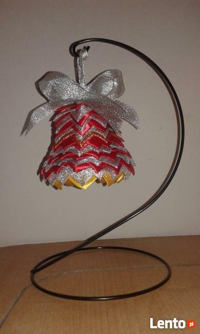 Dzwonek bombka karczoch na choinkę, rękodzieło