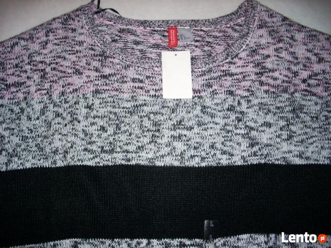 H&M Sweter Tunika Szary Pudrowy NOWY 40 42 L XL