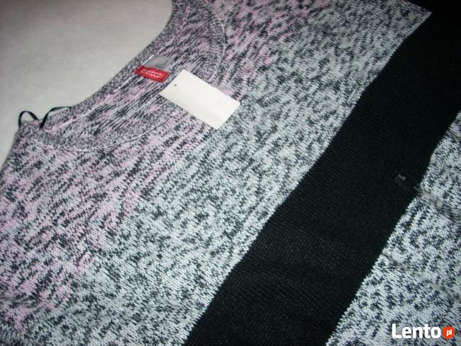 H&M Sweter Tunika Szary Pudrowy NOWY 40 42 L XL