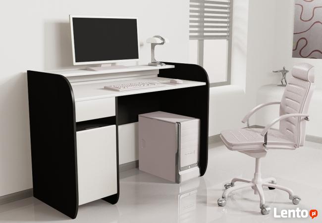 Nowoczesne biurko komputerowe Detalion dwu kolorowe