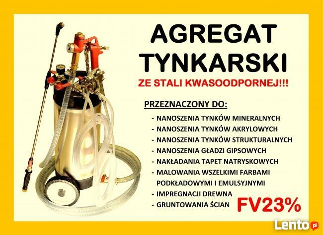 AGREGAT DO TYNKOWANIA GIPSOWANIA MALOWANIA ŚCIAN