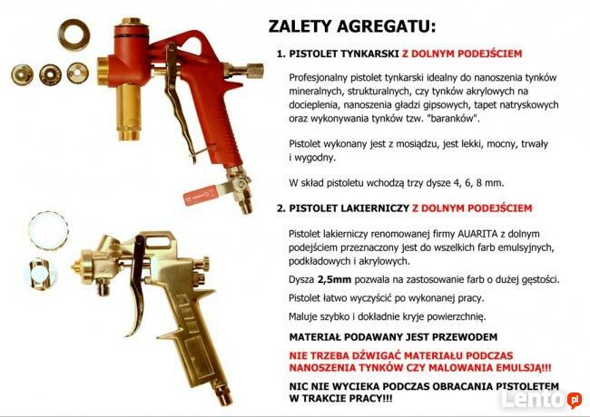 AGREGAT DO TYNKOWANIA GIPSOWANIA MALOWANIA ŚCIAN