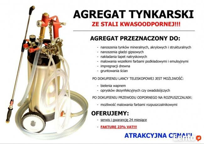 AGREGAT DO TYNKOWANIA GIPSOWANIA MALOWANIA ŚCIAN