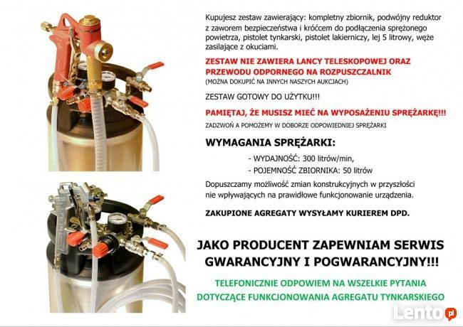 AGREGAT DO TYNKOWANIA GIPSOWANIA MALOWANIA ŚCIAN