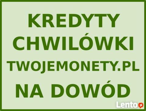 Kredyty na dowód, bez bik, pożyczki online (Cała Polska)