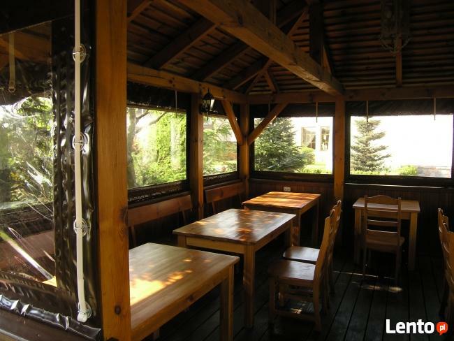 Przezroczysta osłona, kotara, roleta na taras z montażem