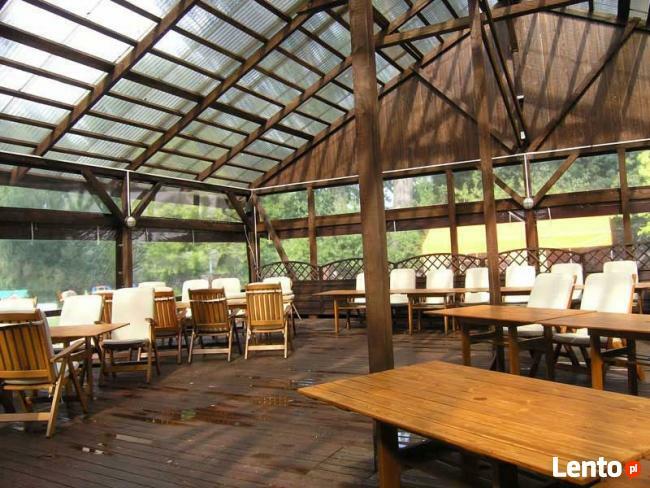 Przezroczysta osłona, kotara, roleta na taras z montażem