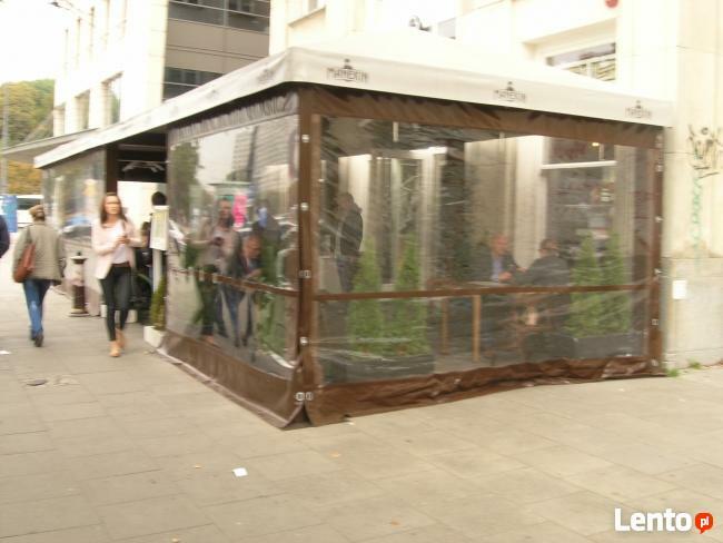 Przezroczysta osłona, kotara, roleta na taras z montażem