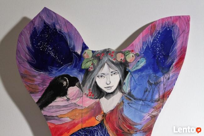 Obraz na drewnie "ANIOŁ MAGICZNY 2" artystki Adriany Laube