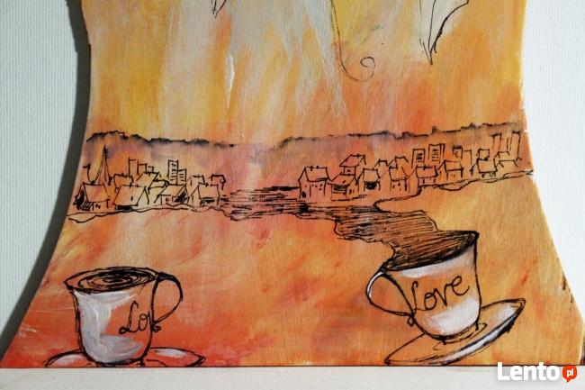 Obraz namalowany na drewnie "ANIOŁ DOBRYCH WIADOMOŚCI"