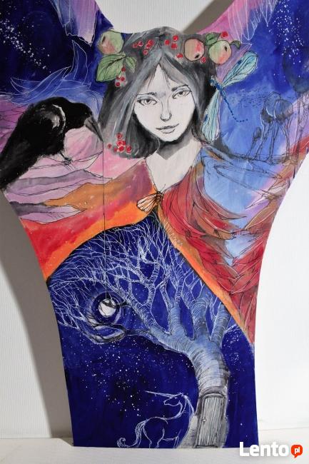 Obraz na drewnie "ANIOŁ MAGICZNY 2" artystki Adriany Laube