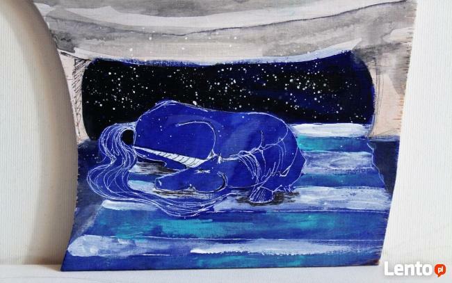 Anioł obraz na drewnie "ANIOŁ MARZEŃ" artystki A. Laube