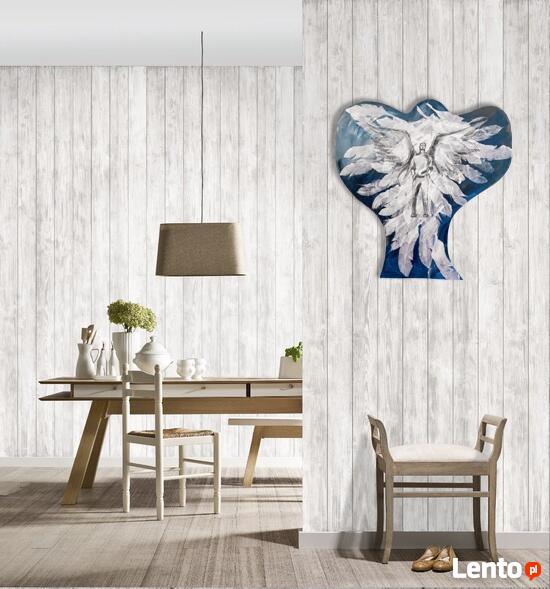 "ANIOŁ" malowany na drewnie artystki plastyka Adriany Laube