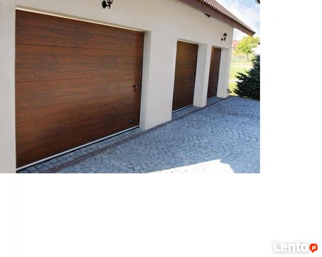 Brama garażowa 300x225cm okleina z napędem bez przetłoczeń