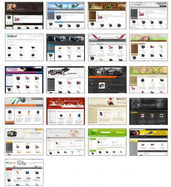 Sklep Internetowy - pełna wersja + 21 szablonów - dożywotnia