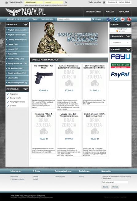 Sklep Internetowy - pełna wersja + 21 szablonów - dożywotnia