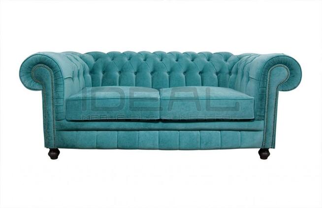 Pikowana Sofa Chesterfield Lady styl angielski