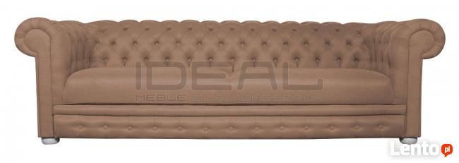Pikowana Sofa Chesterfield March Rem z funkcją spania