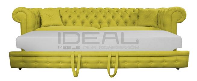 Pikowana Sofa Chesterfield March Rem z funkcją spania