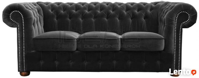 Pikowana Sofa Chesterfield Classic styl angielski