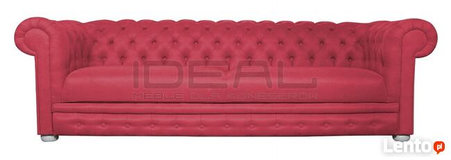 Pikowana Sofa Chesterfield March Rem z funkcją spania