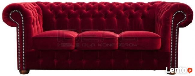 Pikowana Sofa Chesterfield Classic styl angielski