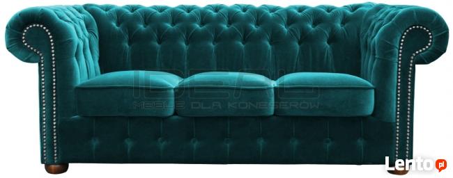 Pikowana Sofa Chesterfield Classic styl angielski