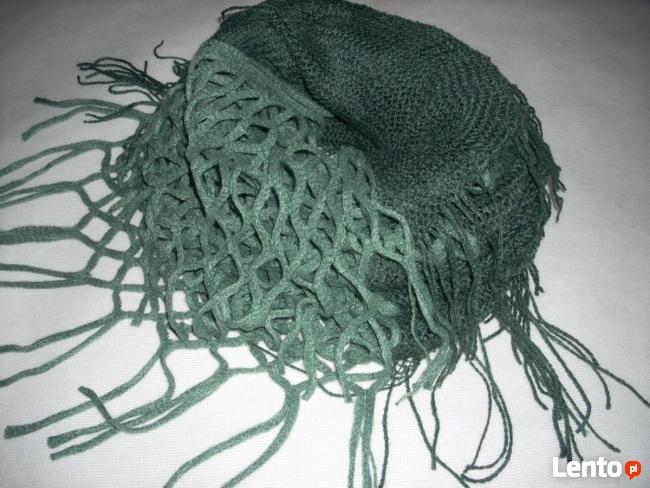 Szal Komin Ażurowy Frędzle NOWY