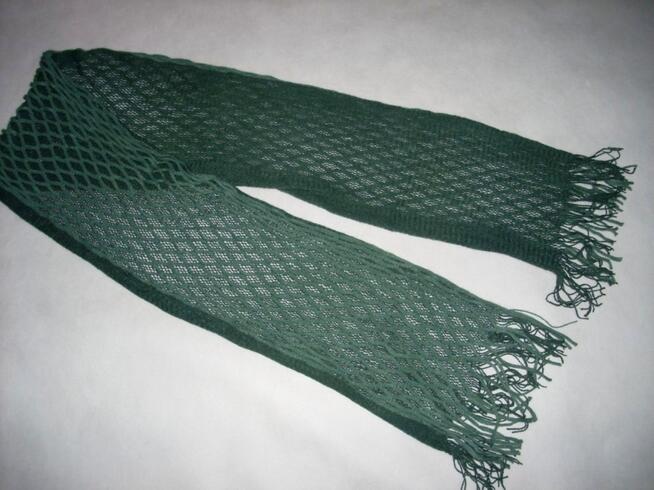 Szal Komin Ażurowy Frędzle NOWY