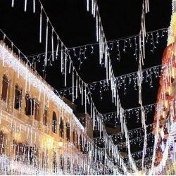 Sople Meteory Padający Śnieg 144 LED 30cm lampki choinkowe