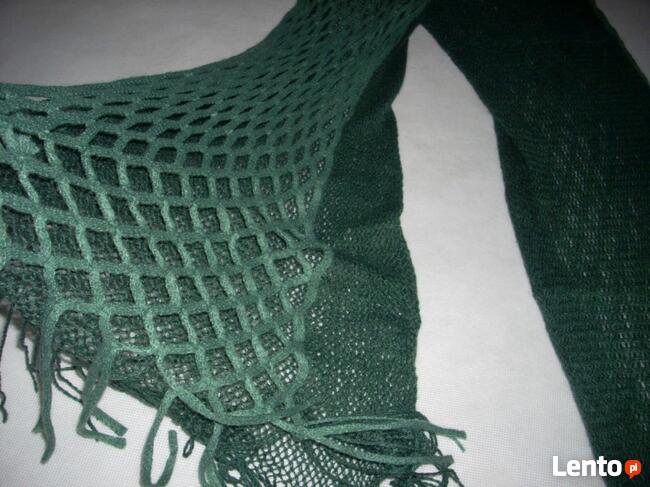 Szal Komin Ażurowy Frędzle NOWY